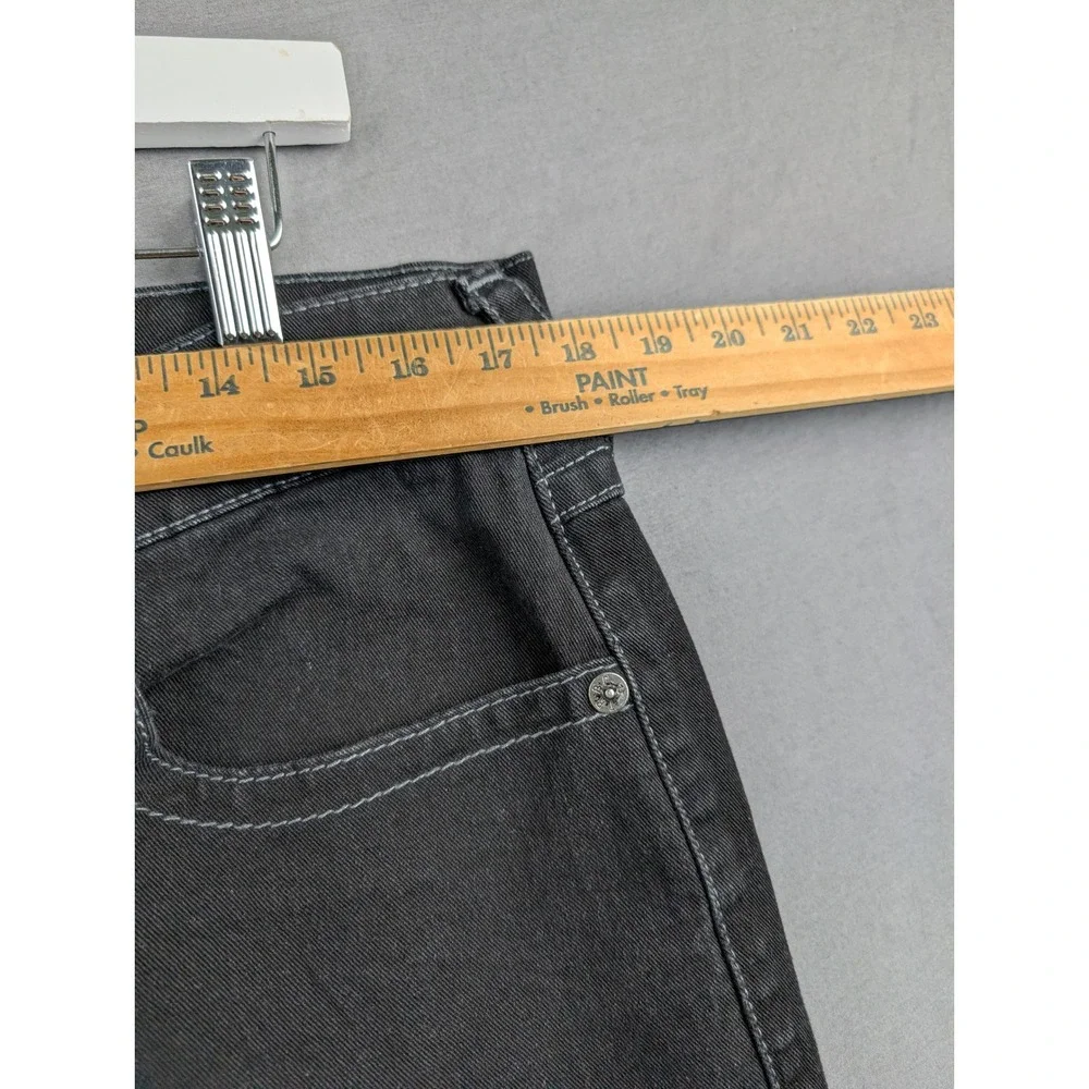 True Religion Ricky Relaxed Straight Black Jeans‎ Raw Hem Mens 34